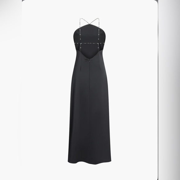 Commense Hold My Pearls Open Back Satin Long Dress Sz XS - Picture 4 of 16